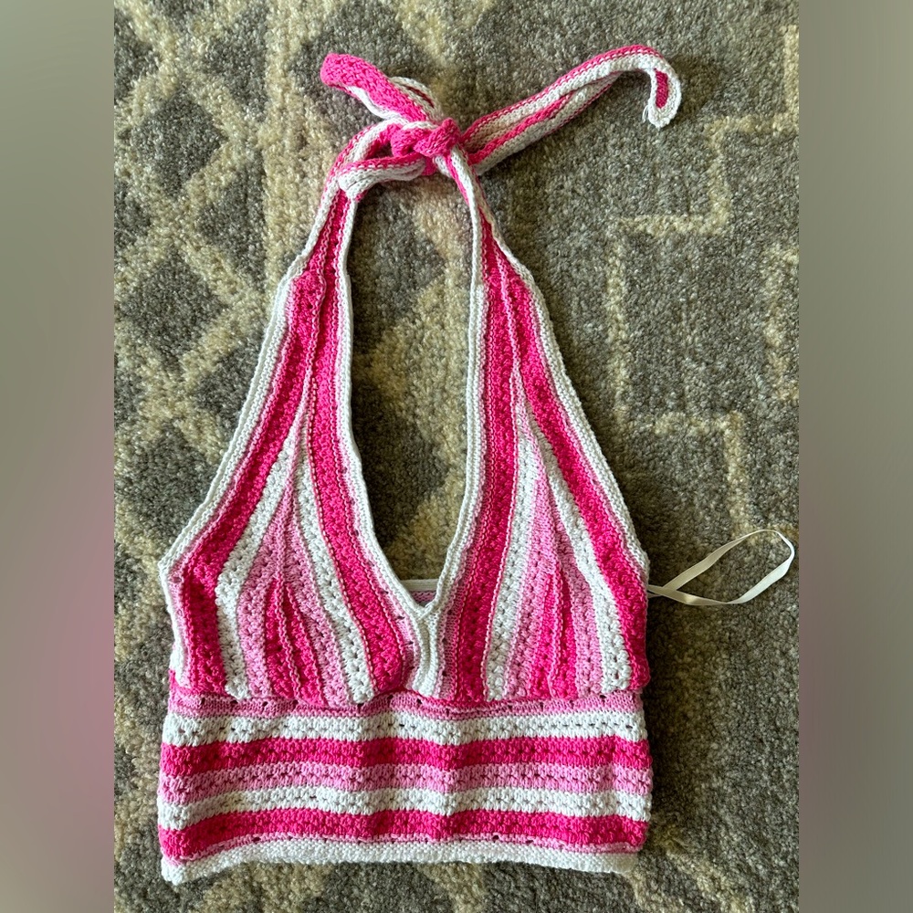 Hollister - Crochet Halter Tank - Size Small